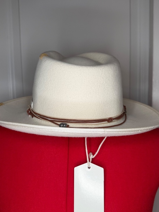 Ruediger Australian Wool Wide Brim Womens Hat Off White Floral Sz M - NWT main image 13